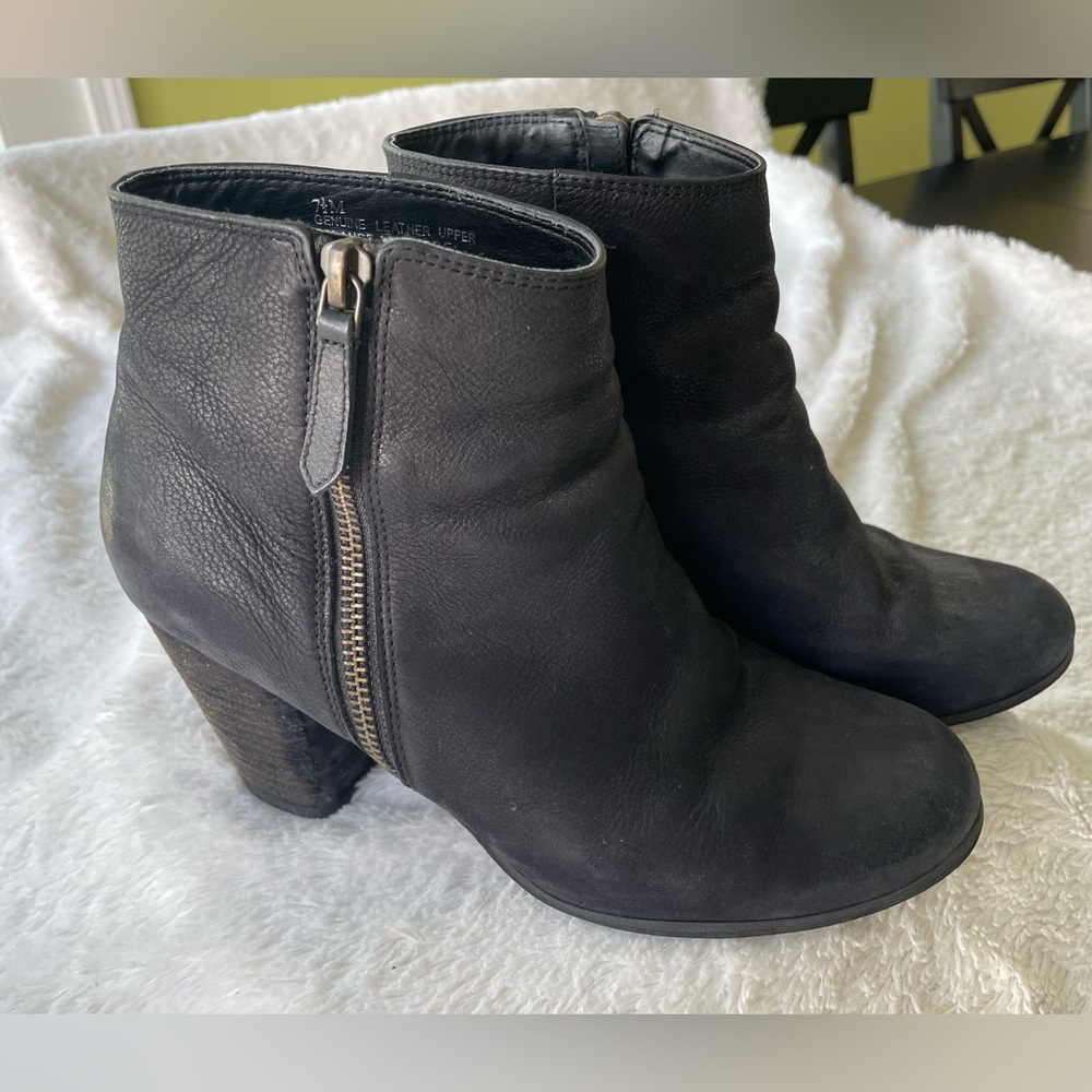 BP Black Leather Ankle Boots